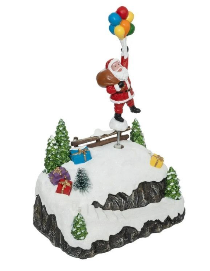 Villaggio di natale babbo natale con palloncini Kasanova Villaggio di natale babbo natale con palloncini Kasanova